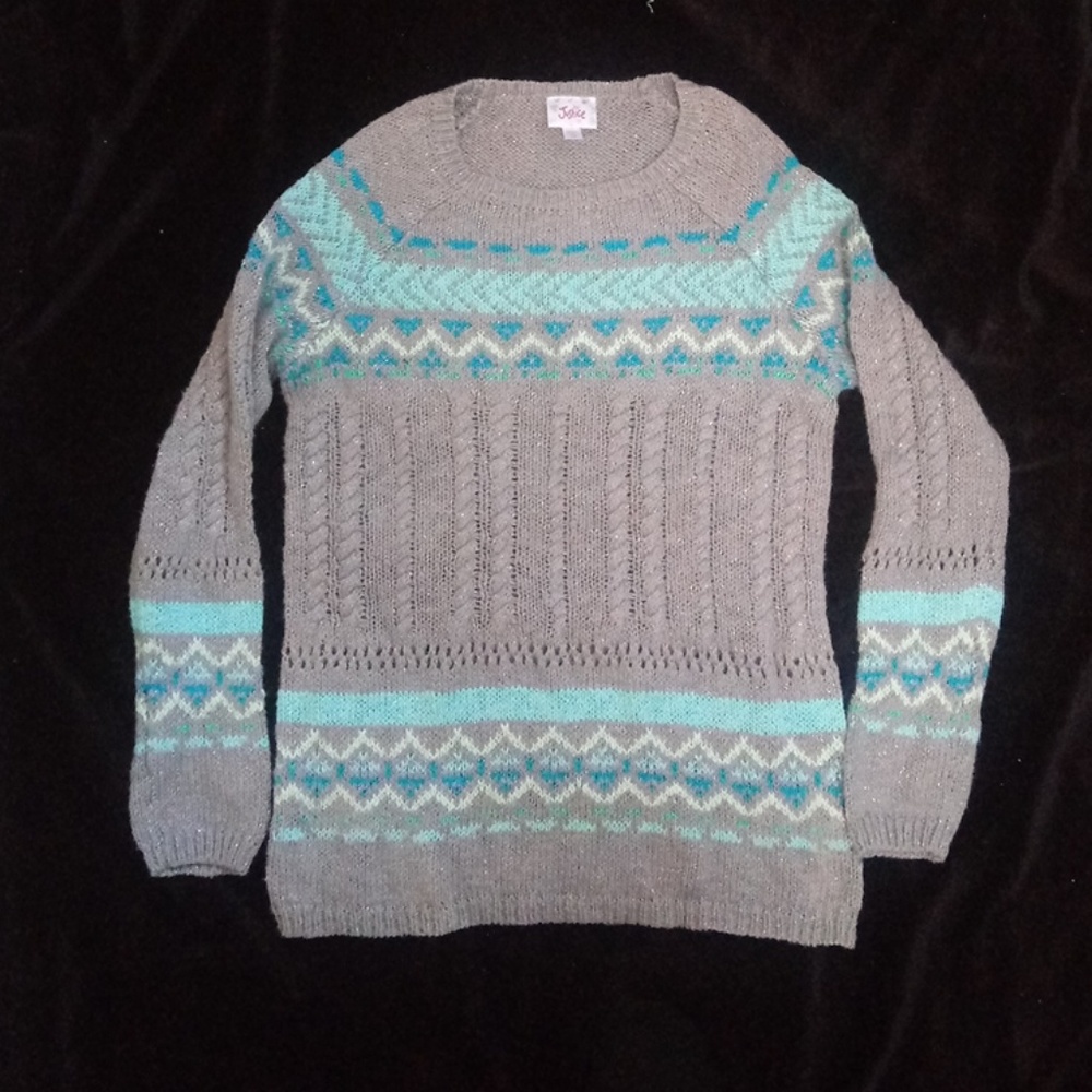 Sparkly knit pullover Justice Girls sweater sz 10